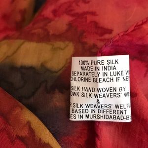 silk scarf hand woven in villages in Murshidabad